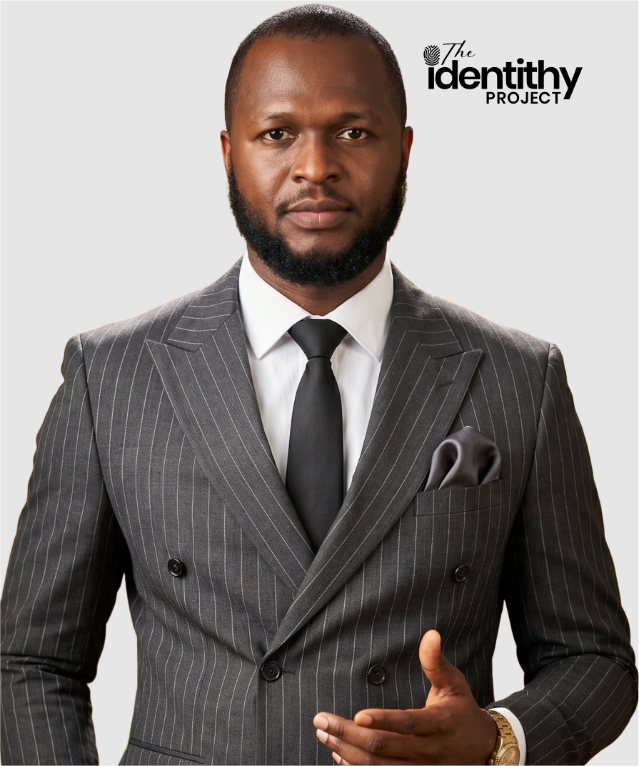 A confident personal brand portrait